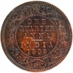 Bronze One Quarter Anna Coin of King Edward VII of Calcutta Mint of 1909.