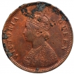 Copper Half Anna Coin of Victoria Queen of Calcutta Mint of 1876.