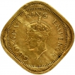 Nickel Brass Two Annas Coin of King George VI of Bombay Mint of 1943.