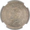 Silver Half Rupee Coin of King George VI of Lahore Mint of  1943.