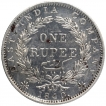 Silver One Rupee Coin of Victoria Queen of  Madras Mint of 1840.