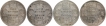 Silver One Rupee Coins of Victoria Queen of Calcutta Mint of 1862.