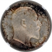 Silver One Rupee Coin of King Edward VII of Bombay Mint of 1906.