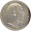 Silver One Rupee Coin of King Edward VII of Bombay Mint of 1910.