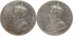 Silver One Rupee Coins of King George V of Calcutta and Bombay Mint of 1911.