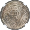 Silver One Rupee Coin of King George V of Calcutta Mint of 1915.