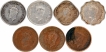 Set of Seven Coins of King George VI of  Calcutta and Bombay  Mint of 1939.