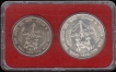 Silver UNC Set of Food & Work for All of Bombay Mint of 1976.