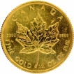 Gold Ten Dollars Coin of Elizabeth II of Canada of 1985.