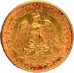 Gold Two Pesos Coin of Mexico of 1945.