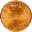 Gold Twenty Francs Coin of Switzerland of 1949.