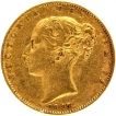 Gold Sovereign Coin of Queen Victoria of United Kingdom of 1847.