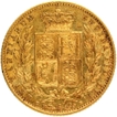 Gold Sovereign Coin of Queen Victoria of United Kingdom of 1852.