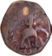 Copper Tetradrachma Coin of Huvishka of Kushan Dynasty of MIOPO type.