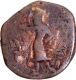 Copper Tetradrachma Coin of Huvishka of Kushan Dynasty of MIOPO type.