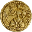 King and Queen type Gold Dinar Coin of Samudragupta of Gupta Dynasty.