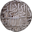 Mughal Empire Akbar Silver Rupee Coin of  Agra Dar ul Khilafa Mint of Hijri year 984..