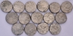 A lot of Fifteen  Coins of Bareli  Mint   Silver Rupee  AH 1173/74 /14 RY Ahmad Shah Durrani.