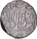 Lotus Bud symbol  Unlisted  Ravishnagar  Sagar Mint  Silver Rupee  45  RY Coin of Maratha Confederacy.