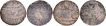 Anwala (Anola) Mint Lot of Four Silver Rupee Coins In the name of Shah Alam II of Rohilkhand.