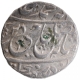 Awadh State Silver One Rupee Coin of Asafabad Mint with Mace mint mark.