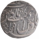 Awadh State Silver One Rupee Coin of Asafabad Mint with Mace mint mark.