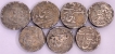 Bhopal Mint Lot of Seven Coins Silver Rupee in the name of Shah Alam II of Bhopal State.