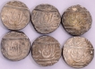 Daulatgarh Mint Lot of Six Coins Silver Rupee in the name of Muhammad Akbar II of Bhopal State.