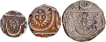  Malhar Nagar  Mint Set of 3 Coins Silver 1/4, 1/2 & Rupee  AH 1280  In the name of  Shah Alam II of Indore.