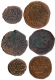 Lot of Six Copper Coins of Dewan Purnaiya & Krishnaraja Wadiyar III of Mysore State.