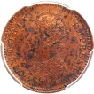 PCGS MS 62 BN Graded Copper One Twelfth Anna Coin of Victoria Empress of Calcutta Mint of 1894.