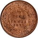 Uncirculated Copper Half Pice Coin of Victoria Empress of Calcutta Mint of 1895.