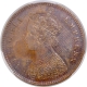 PCGS Genuine Graded Copper One Quarter Anna Coin of Victoria Empress of Calcutta Mint of 1894.