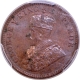 PCGS Genuine Graded Bronze One Quarter Anna Coin of King George V of  Calcutta Mint of 1916.