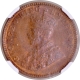 NGC MS 62 BN Graded Bronze One Quarter Anna Coin of King George V of Calcutta Mint of 1934.