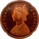 Extremely Rare NGC PF 63 RB Graded Superb Proof Copper Half Anna Coin of Victoria Empress of Bombay Mint of 1890.