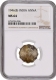 Highest NGC MS  64 Graded Cupro Nickel One Anna Coin of King George VI of Bombay Mint of 1946.