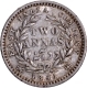 Extremely Rare Unlisted Silver Two Annas Coin of Victoria Queen of Madras Mint of 1841.