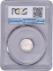 PCGS MS 64 Graded Silver Two Annas Coin of Victoria Queen of Calcutta Mint of 1862.