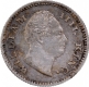 F Incused Silver Quarter Rupee Coin of King William IIII of Calcutta Mint of 1835.