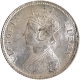 Brilliant UNC Silver Quarter Rupee Coin of Victoria Queen of Calcutta Mint of 1862 with Original Gleam and Toning.