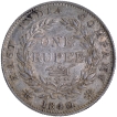 Extremely Rare Unlisted Silver One Rupee Coin of Victoria Queen of Calcutta Mint of 1840.