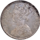 Silver One Rupee Coin of Victoria Queen of Bombay Mint of 1862.