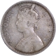 1866 (Actual Minting Year) Silver One Rupee Coin of Victoria Queen of Bombay Mint of 1862.