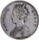 Re-used die of Silver One Rupee Coin of Victoria Queen of Bombay Mint of 1862 without initial J.