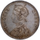 Silver One Rupee Coin of Victoria Empress of Bombay Mint of 1875.