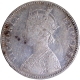 Silver One Rupee Coin of Victoria Empress of Bombay Mint of 1883.