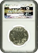 NGC Graded Silver One Rupee Coin of Victoria Empress of Bombay Mint of 1886.