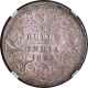 NGC Graded Silver One Rupee Coin of Victoria Empress of Calcutta Mint of 1892.