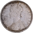 Rare Type Silver One Rupee Coin of Victoria Empress of Bombay Mint of 1893, 2 seen behind last numeral 3.